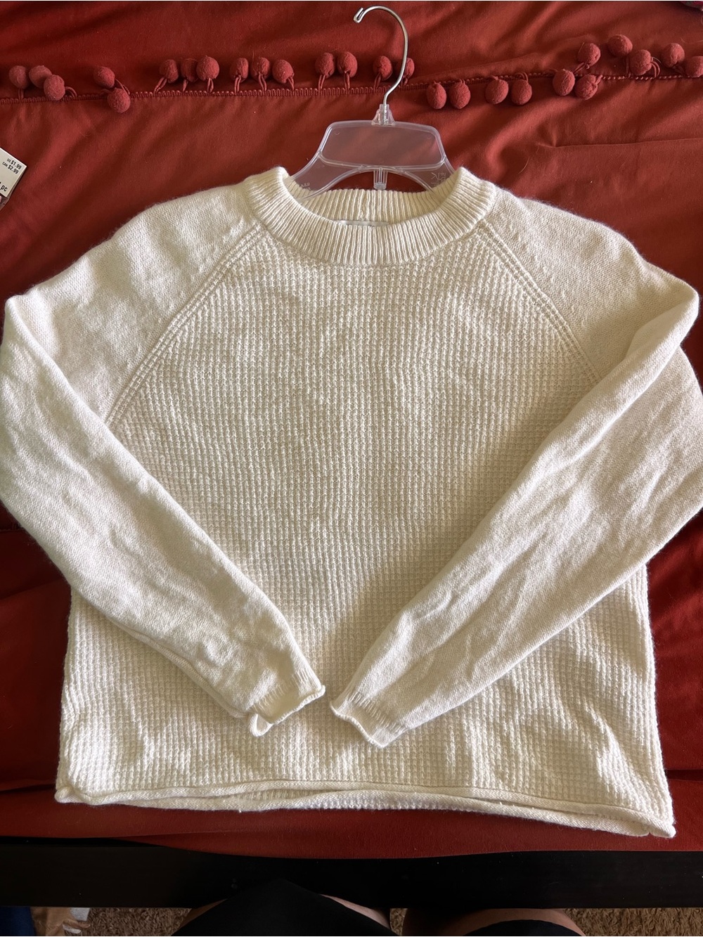 Madewell Cream Crewneck Textured Sweater - Women